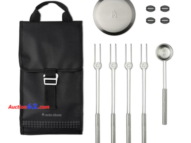 Lot 44-4002f - $79.99 Retail price - Solo Stove Mesa Accessory Pack | Incl. 4 Stainless Steel Mini Sticks + Stick Rests, Pellet Scoop, Mesa Lid, Carry Case...