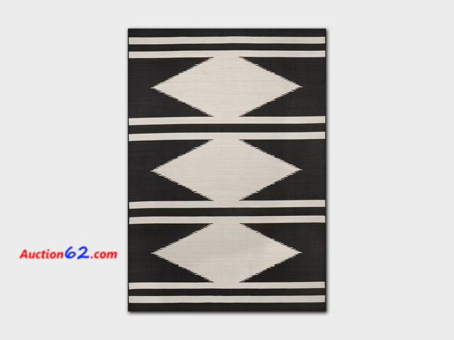 Lot 44-244p - Retail of $120- 7' x 10' Western Diamond Outdoor Rug Natural - Threshold™ Appears New, A basic inspection has been given to this item. Sold ...