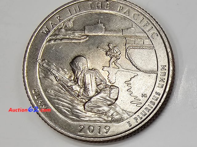 Lot 44-8344f - **LOW MINTAGE AND VERY HARD TO FIND** 2019-WEST POINT MINT AMERICAN GUAM WAR IN THE PACIFIC NATIONAL PARK QUARTER. UNCIRCULATED - NT