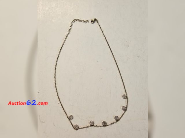 Lot 44-8302g - .925 STERLING SILVER NECKLACE. IT HAS TONS OF REALLY PRETTY STONES ON 7 PENDANTS.-T