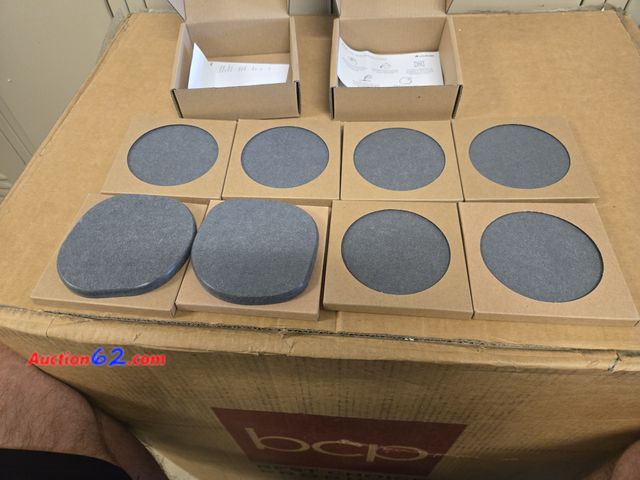 Lot 44-6845p - HSIRING Stone Coaster Set of 8 – Eliminates Watermarks and Dries Instantly Appears New, A basic inspection has been given to this item. Sold...