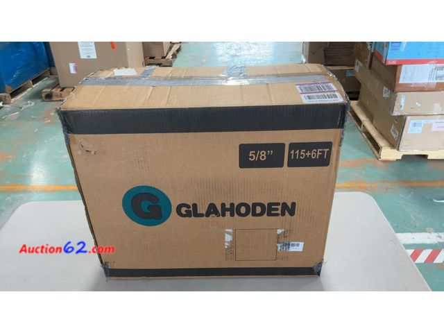 Lot 44-1815a - $229.99 Retail price - GLAHODEN Retractable Garden Hose Reel 5/8 in x 115 ft Metal Bracket, 2026 Upgraded Dual Ratchet Lock UV &amp; Freeze ...