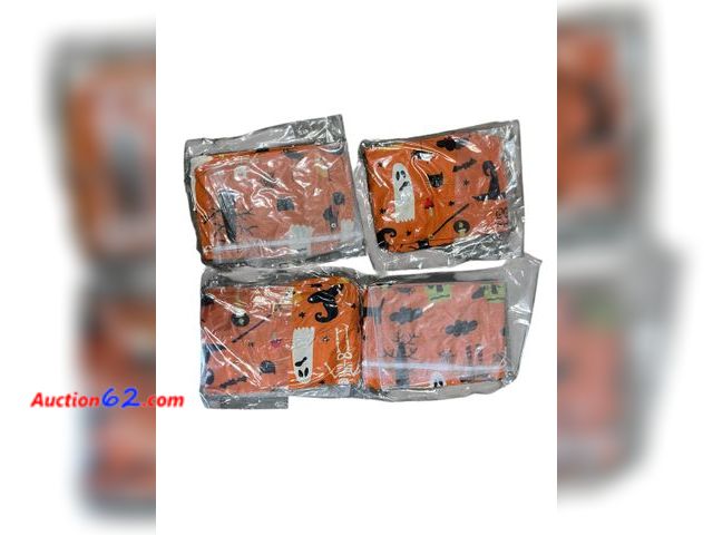 Lot 44-9085o - Lot of (4) Cloele Halloween Pumpkin Crib Sheet Ghost Fitted Sheet Appears New, A basic inspection has been given to this item. Sold AS-IS.