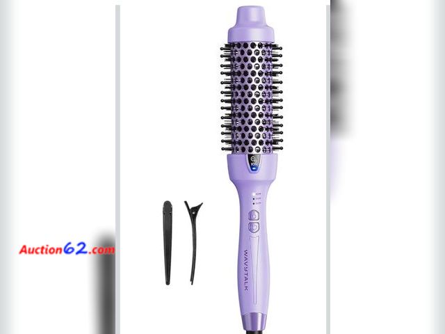 Lot 44-7159i - Wavytalk Thermal brush, 1.5 inch blowout express IONIC thermal round brush, dual voltage, lavender purple E-Commerce Return, A basic inspect...