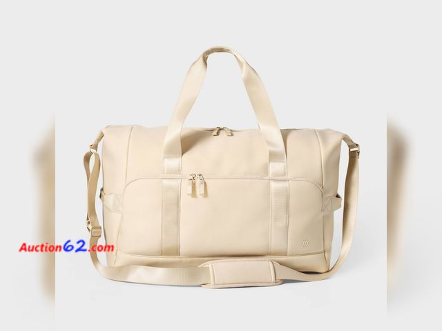Lot 44-111m - Faux Neoprene Weekender Bag - All in Motion™ - Cream See All Photo's Appears New, A basic inspection has been given to this item. Sold AS-IS...