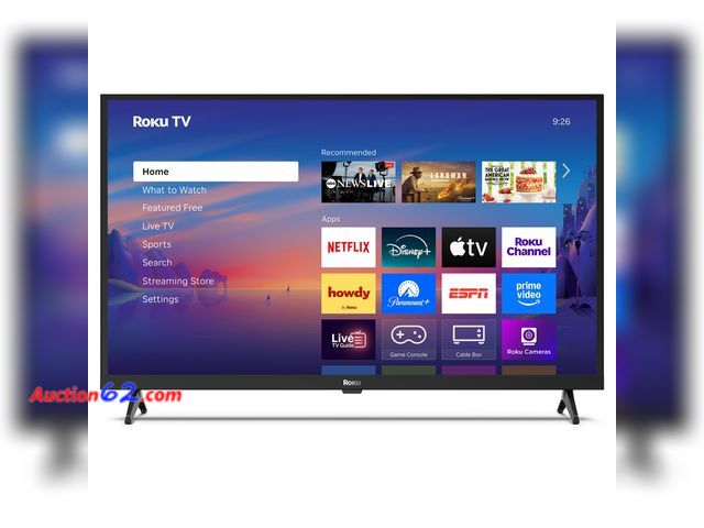 Lot 44-100o - $166.17 Retail price - Roku Smart TV – 32-Inch Select Series, 1080p Full HD TV – Roku TV with Voice Remote – Flat Screen LED Television with...