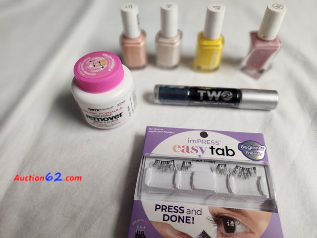 Lot 44-2027i - 1 Sally Hanson it takes two nail color and top coat.The color is faerie green. Sells at Wal Mart for 9.99. One Essie nail polish color sunsh...