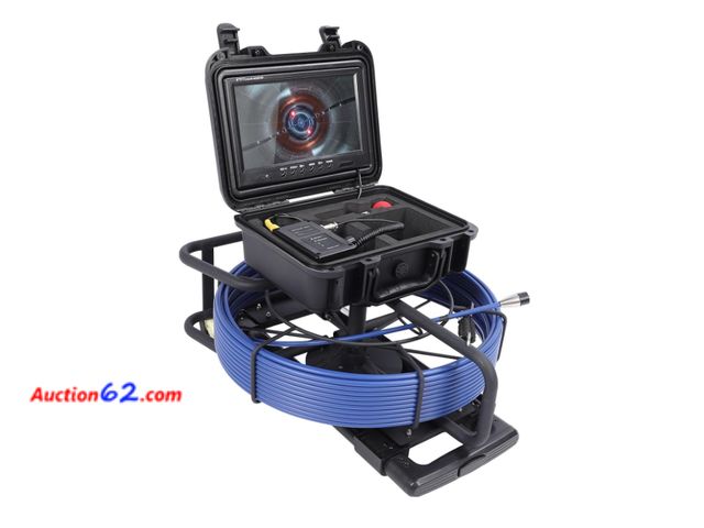 Lot 44-18b - $700 Retail price - Sewer Camera 98.4ft, 9inch LCD Monitor Pipe Inspection Camera Locator with Light, IP68 Endoscope Borescope Camera with D...