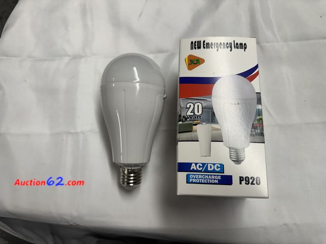 Lot 44-6092o - Set of 2 NEW emergency lamps 20w. Overcharge protection. New. Opened for photos. See All Photo's Not Tested Never opened, Factory Sealed