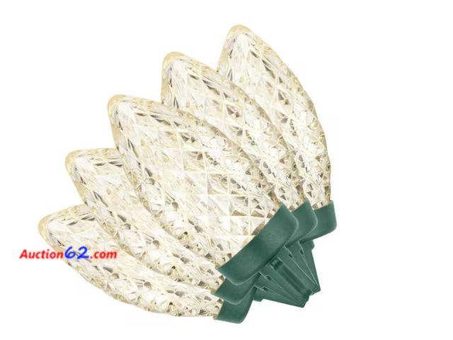 Lot 44-1501t - 100 Count Warm White Faceted C9 LED Lights Appears New, A basic inspection has been given to this item. Sold AS-IS. Not Tested See All Photo...
