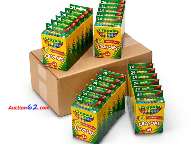 Lot 44-2691f - Crayola Crayons Bulk (24 Packs), Preschool Classroom Supplies, Coloring Book Supplies, School Crayons for Kids, Gifts, Ages 3+ Appears New, ...