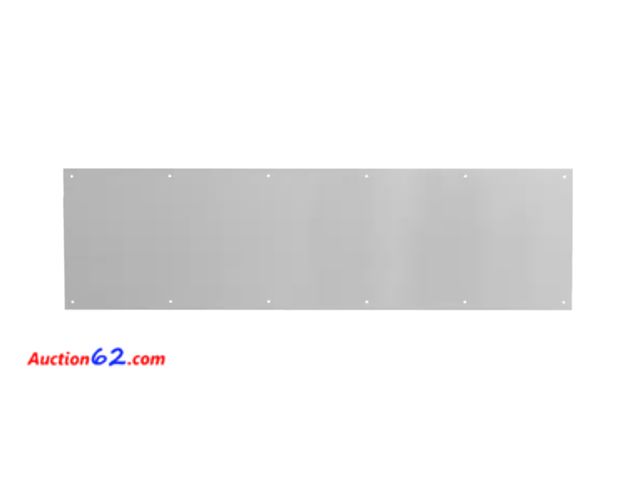 Lot 44-1120g - Retail value $22- 10 in. x 34 in., Aluminum, Door Kick, Satin Appears New, A basic inspection has been given to this item. Sold AS-IS. See A...