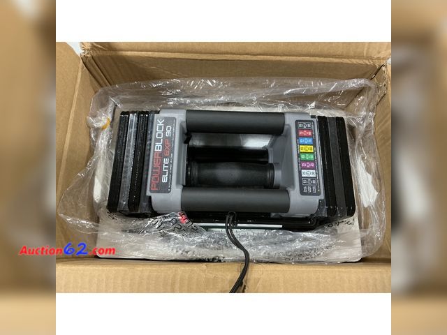 Lot 44-1107i - $400 Retail price - PowerBlock Elite EXP 50 Adjustable Dumbbell Appears New, A basic inspection has been given to this item. Sold AS-IS. Not...