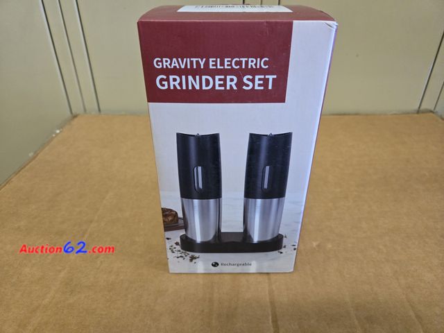 Lot 44-6722g - Electric Pepper and Salt Grinder,Large Capacity,adjust Coarseness,USB Rechargeable Automatic Grinder,LED Light,1 Hand Auto manipulation,Spic...