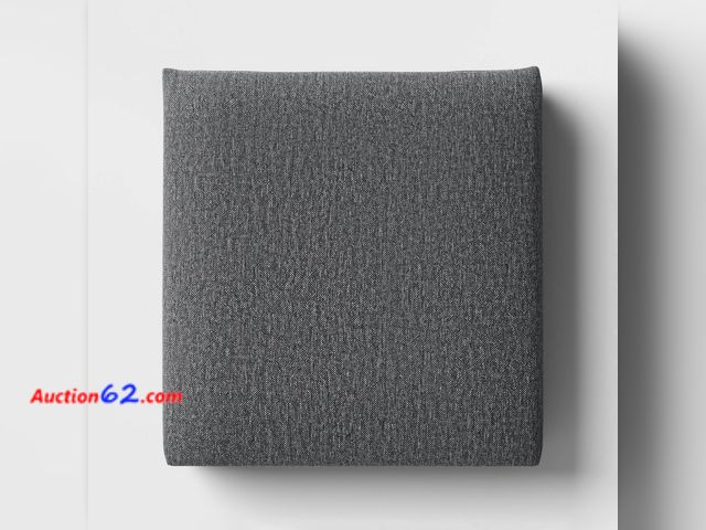Lot 44-110p - 24"x22" Solid Woven Outdoor Deep Seat Cushion Charcoal - Threshold Appears New, A basic inspection has been given to this item. Sold AS-IS.