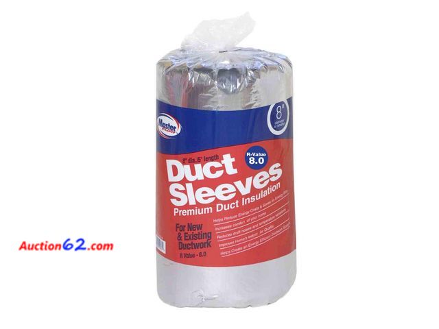 Lot 44-645i - 8 in. Dia R-8 Ductwork Insulation Sleeve Not Tested See All Photo's Appears New, A basic inspection has been given to this item. Sold AS-IS.