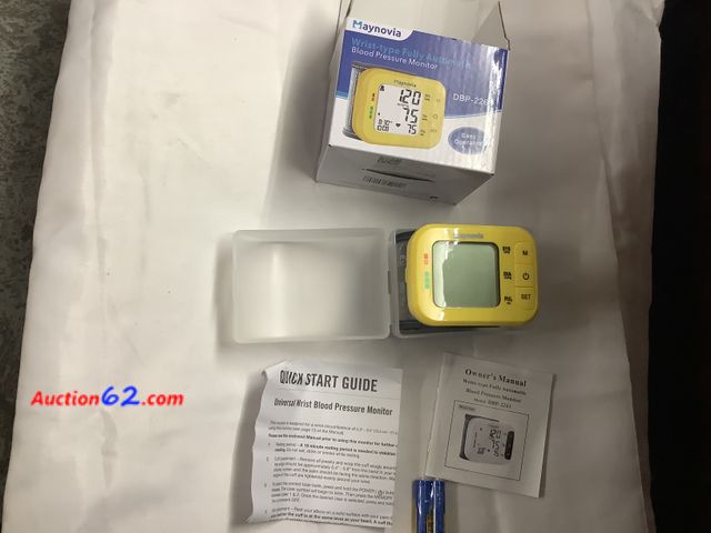 Lot 44-6152w - Maynovia, Wrist-Type Fully Automatic Blood Pressure Monitor, New See All Photo's Not Tested Never opened, Factory Sealed