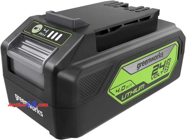 Lot 44-664p - Greenworks 24V 4.0Ah Lithium-Ion Battery (Genuine Greenworks Battery/ 125+ Compatible Tools) Appears New, A basic inspection has been given ...