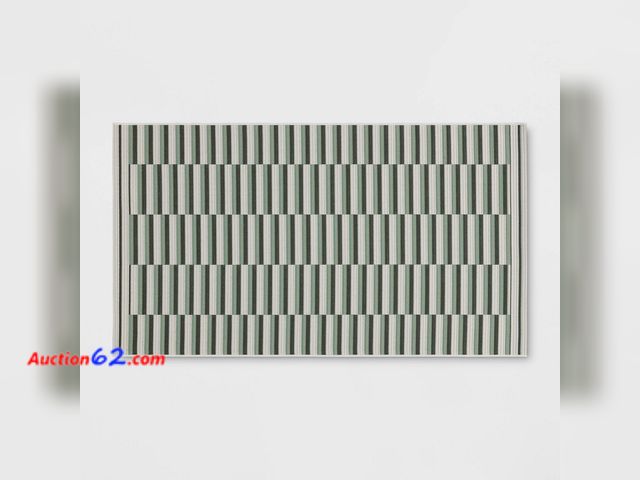 Lot 44-646p - 3'11"x5'5" Color Blocked Striped Rectangular Indoor Outdoor Area Rug Green - Room Essentials™ Appears New, A basic inspection has been given...