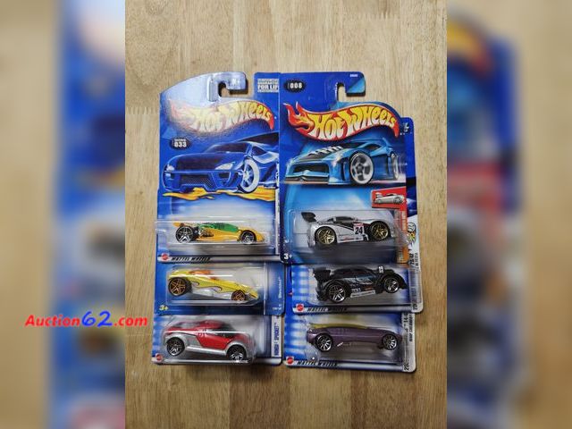 Lot 44-8301o - SIX (6) VINTAGE HOT WHEELS CARS - 2002 FIRST EDITIONS OPEN ROAD-STER, 2007 ALL STARS SHREDDED, FIRST EDITIONS HONDA SPOCKET, 2003 FIRST EDIT...