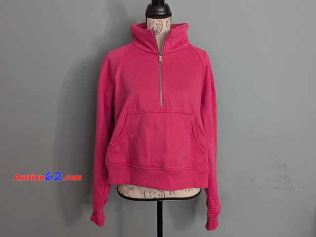 Lot 44-3035g - New Size XL - Automet Pink Half Zip Sweatshirt - New with Tags - See Pictures