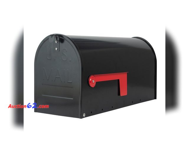 Lot 44-1649w - BlissBoard Large Mailboxes for Outside, Black Galvanized Steel Post Mount Mailboxes, Rust-Resistant Large Capacity Metal Mail Boxes for Hous...
