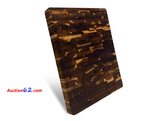 Lot 44-2694 - $89.99 Retail price - Walnut Wood Cutting Board for Kitchen, End Grain Chopping Board with Juice Groove, Heavy Duty Checkered Board for Chee...