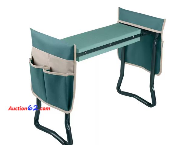 Lot 44-155b - Retail of $35- Pure Garden Gardening Kneeling Bench with Tool Pouches 1. Appears New, A basic inspection has been given to this item. Sold A...