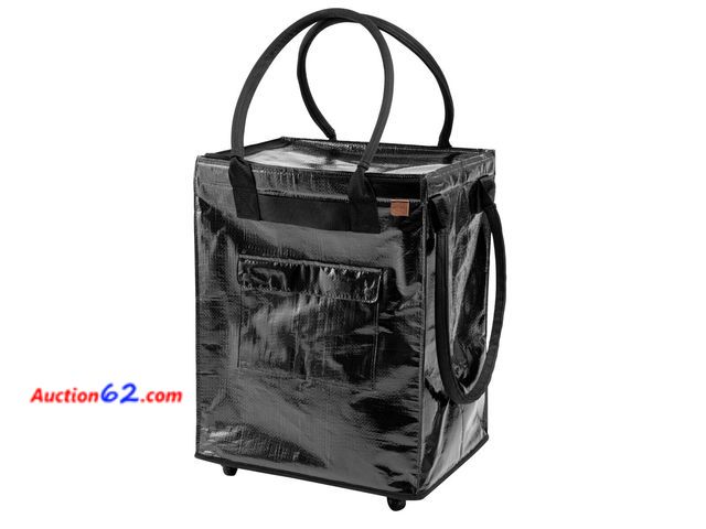 Lot 44-939 - Black 24 in. X 18 in. X 14 in. Polypropylene Modern Rectangle Rolling Hauler Bag 90L Laundry Room Hamper See All Photo's Not Tested Appears ...
