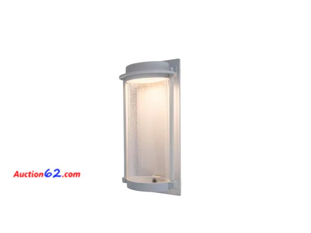 Lot 44-1125b - $100 Retail value- Coastal Newport White Outdoor Integrated LED Wall Lantern Sconce 1. Appears New, A basic inspection has been given to thi...