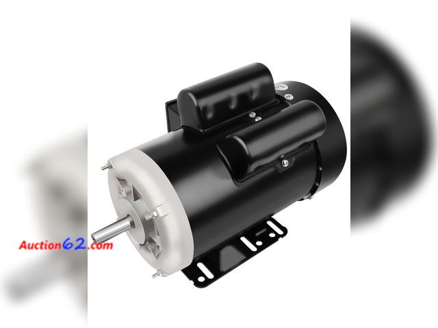 Lot 44-1680w - $259.99 Retail price - Electric Motor 5HP, 3450 RPM Farm Duty Motor, Single Phase Motor 56 Frame 208-230V 5/8" Shaft Diameter 60Hz CW/CCW TE...
