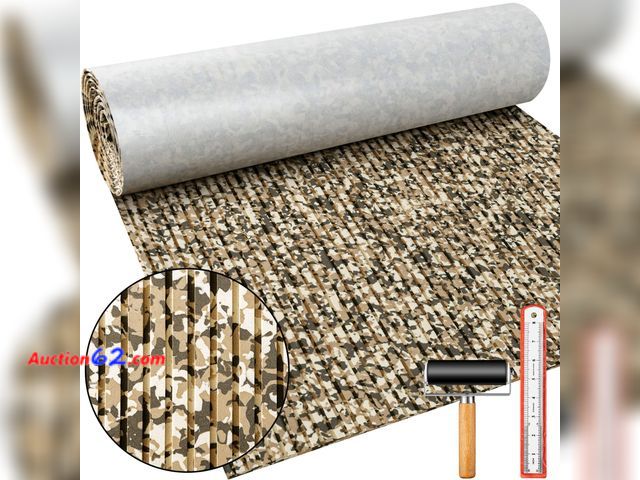 Lot 44-228m - $87.99 Retail price - Tinideya Boat Flooring EVA Foam 118" x 47" Boat Decking Non Slip Marine Camo Self Adhesive Carpet with Roller Ruler fo...