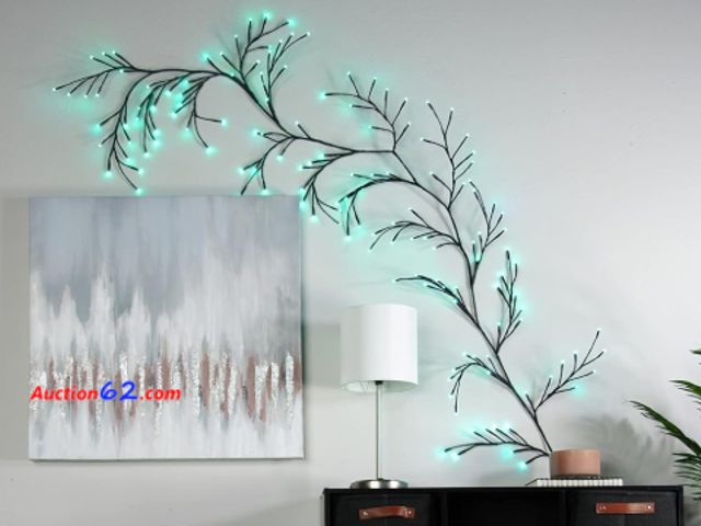 Lot 44-1715f - Creekview Home Emporium Weeping Willow Vine Lighted Garland - 8ft Warm White LED Twinkling Tree Branch with Remote Appears New, A basic insp...