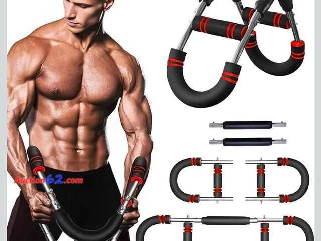 Lot 44-7317w - Twister arm trainer, adjustable chest workout equipment, arm trainer for men, portable power Twister bar, detachable design fitness anywhere...