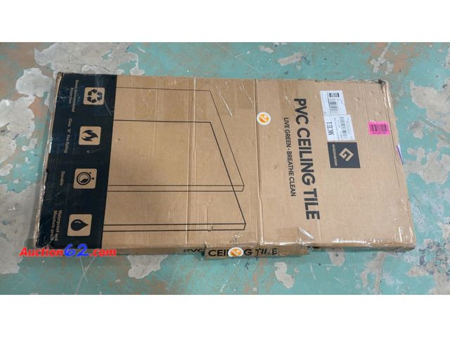 Lot 44-1529o - 2 pack black PVC Ceiling Tile Live Green Breathe Clean Appears New, A basic inspection has been given to this item. Sold AS-IS. See All Phot...