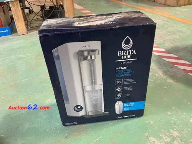 Lot 44-735p - Brita HUB COMPACT INSTANT POWERFUL COUNTERTOP FILTRATION Appears New, A basic inspection has been given to this item. Sold AS-IS. Not Tested