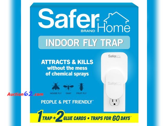 Lot 44-2642f - Safer Home Flying Insect Trap, Plug-In Fruit Fly Trap for Indoors, 1-Pack Appears New, A basic inspection has been given to this item. Sold ...
