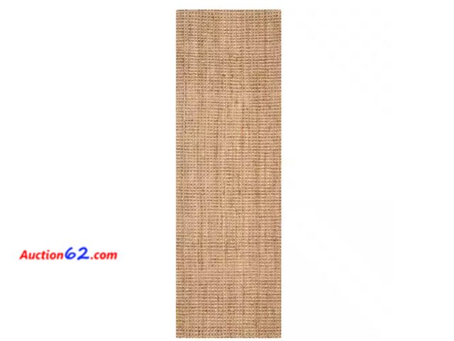 Lot 44-726b - Retail value $93- Natural Fiber Beige 2 ft. x 15 ft. Solid Runner Rug 1. Appears New, A basic inspection has been given to this item. Sold A...