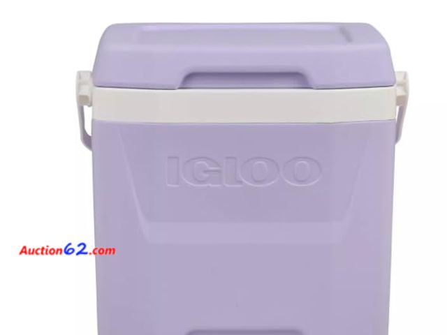Lot 44-736o - Igloos Cooler 12-Quart Hard-Sided Cooler – Holds 18 Cans, Lightweight Portable Ice Chest with One-Hand Carry Handle, Odor-Resistant, Easy-Cl...
