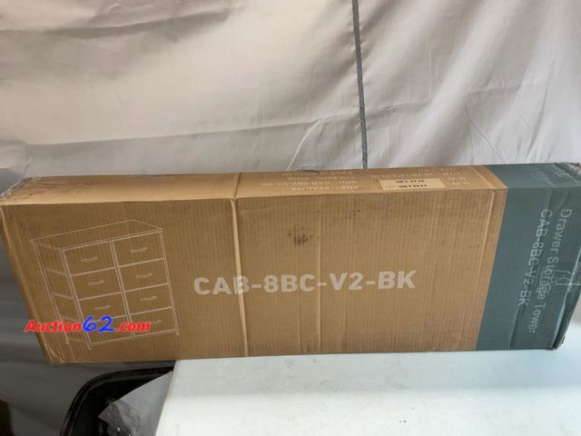 Lot 44-383M - 8-Drawer Storage Tower Organizer Black CAB-8BC-V2-BK See All Photo's Appears New, A basic inspection has been given to this item. Sold AS-IS...