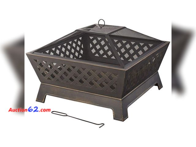 Lot 44-112f - $259.77 Retail price - Hampton Bay Tipton 34 in. Steel Deep Bowl Fire Pit in Oil Rubbed Bronze Appears New with box damage Scratched See All...