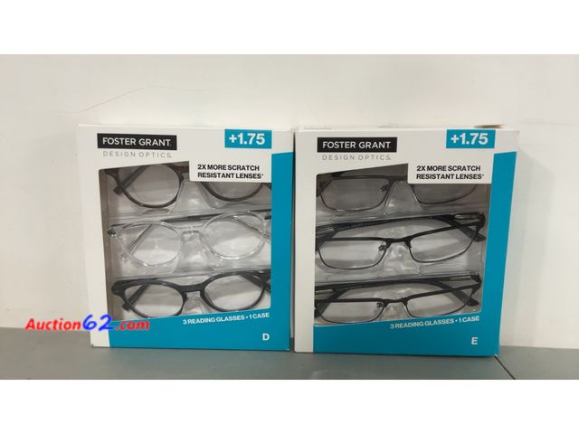 Lot 44-1685j - Foster Grant +1.75 Reading Glasses 2-Pack Not Tested See All Photo's E-Commerce Return, A basic inspection has been given to this item. Sold...