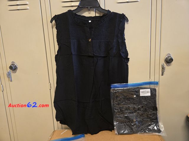 Lot 44-6616g - Lot of 2 Size Large Women's Sleeveless Shirts 100% Rayon Appears New, A basic inspection has been given to this item. Sold AS-IS.