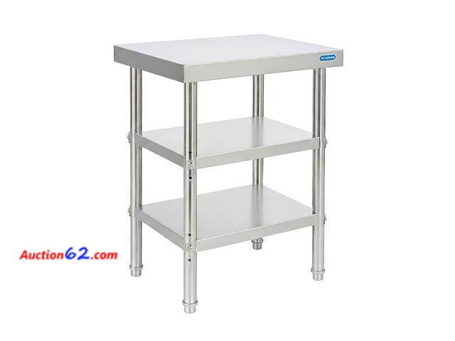Lot 44-2905e - $113.99 Retail price - KUARBARR Stainless Steel Table Stainless Steel Prep Table 18 x 24 Inch, NSF Metal Commercial SS Kitchen Prep Worktabl...