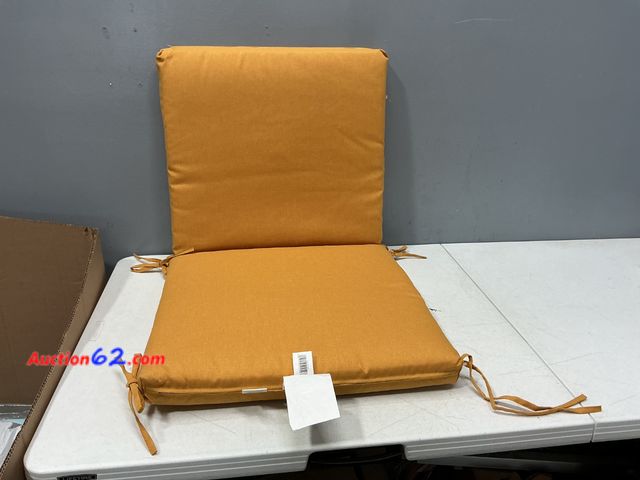 Lot 44-2619m - 21"x43" Solid Woven Outdoor Chair Cushion Mustard Yellow - Threshold™ Not Tested See All Photo's E-Commerce Return, A basic inspection has b...