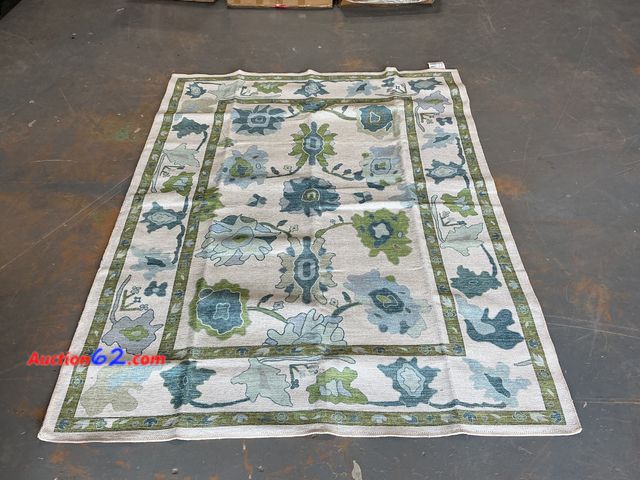 Lot 44-897 - Cream Green Floral Area Rug 160 x 210 cm See All Photo's Not Tested E-Commerce Return, A basic inspection has been given to this item. Sold ...