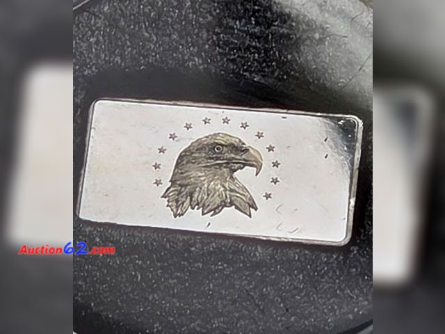 Lot 44-8327k - 1000 MILLIGRAM .999 PURE SILVER BAR WITH EAGLE AND 37TH U.S. TREASURER SIGNATURE.-NT