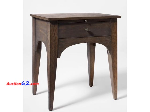 Lot 44-549e - Threshold Studio McGee Palma Accent Table KD Dark Brown Not Tested See All Photo's Appears New, A basic inspection has been given to this it...