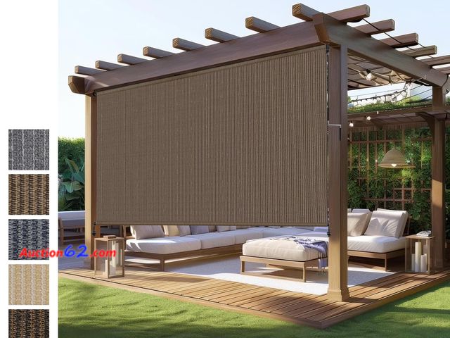 Lot 44-938 - $159.99 Retail price - Outdoor Roller Shades,Exterior Cordless Patio Shades Roll Up Blinds for Porch Gazebo Pergola Backyard,Outdoor Blinds ...
