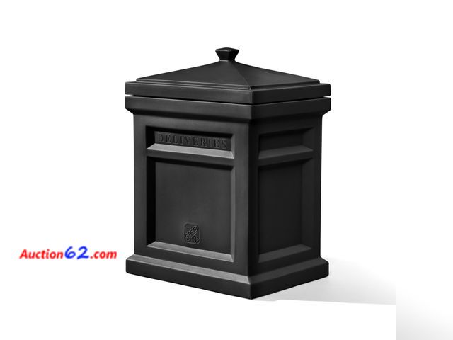 Lot 44-138a - Step2 Express Parcel Delivery Box, Large Outdoor Package Bin with Lid, Weather-Resistant, Black See All Photo's Appears New, A basic inspect...